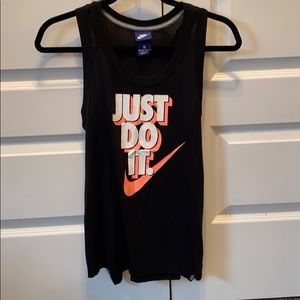 NIKE black “just do it” tank XS